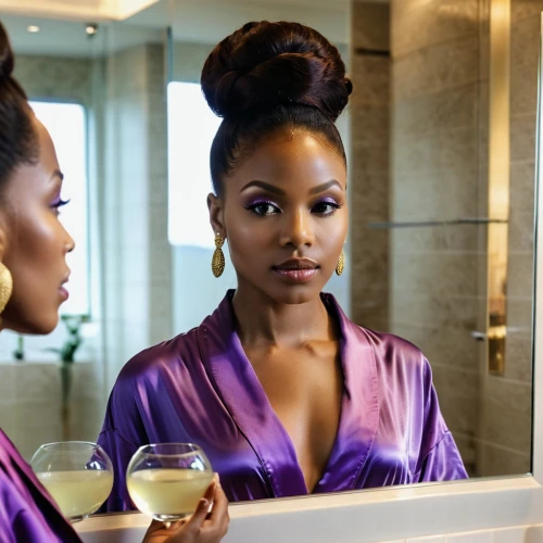 artificial hair integrations,beautiful african american women,makeup mirror,doll looking in mirror,women's cosmetics,mirror reflection,the mirror,african american woman,black women,mirror image,mirrors,in the mirror,mirror,beauty treatment,rwanda,beauty products,management of hair loss,tiana,african woman,applying make-up