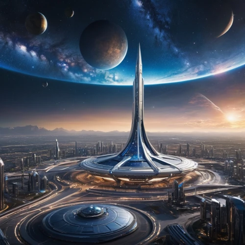 futuristic landscape,futuristic architecture,sky space concept,futuristic art museum,federation,space art,alien world,utopian,scifi,copernican world system,alien planet,space port,exoplanet,sci - fi,sci-fi,sci fi,planetarium,hub,starship,futuristic,Photography,General,Natural