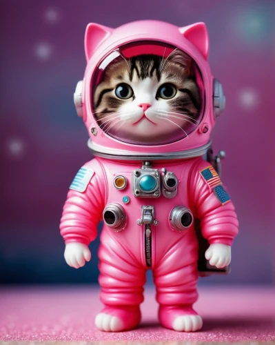 pink cat,spacesuit,astronaut suit,space suit,space-suit,the pink panter,astronaut,doll cat,cosmonaut,cat image,cartoon cat,animals play dress-up,cute cat,astronautics,tabby cat,cosmonautics day,rain suit,cute cartoon character,cat warrior,spacefill,Unique,3D,Toy