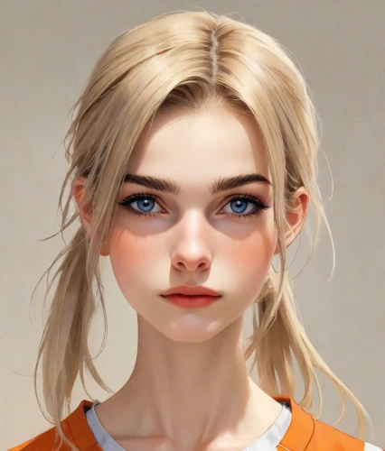 clementine,elsa,girl portrait,doll's facial features,realdoll,female doll,portrait of a girl,natural cosmetic,lilian gish - female,cinnamon girl,piper,3d model,fantasy portrait,blond girl,blonde girl,game character,vector girl,child girl,eufiliya,pupils,Digital Art,Anime