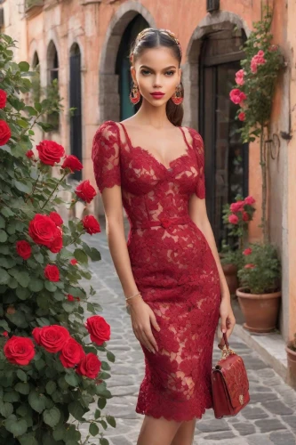 lady in red,september in rome,man in red dress,red milan,red roses,rosa bonita,girl in red dress,bella rosa,in red dress,red rose,hallia venezia,rome,floral dress,red dress,italy,carolina rose,with roses,taormina,desert rose,tuscan,Photography,Realistic