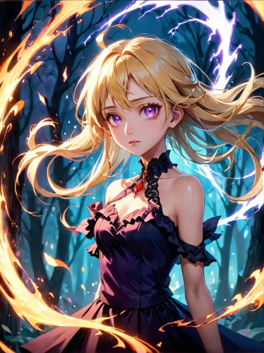 yang,fire background,fire poi,saber,violet evergarden,fire angel,cg artwork,fire siren,flame spirit,meteora,fire lily,monsoon banner,burning hair,halloween banner,elza,wiz,sword lily,umiuchiwa,goddess of justice,explosion,Anime,Anime,Realistic