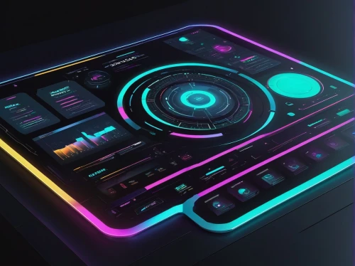 cooktop,80's design,sound table,dance pad,jukebox,electronic musical instrument,music system,retro turntable,neon coffee,music player,blackmagic design,mixing table,neon cakes,turntable,techno color,music equalizer,vinyl player,console,neon,cinema 4d,Illustration,Japanese style,Japanese Style 10