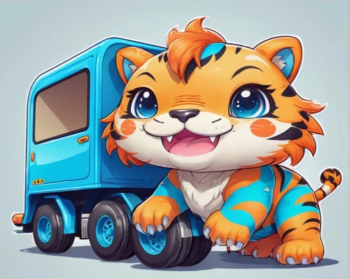 tuk tuk,lion's coach,cheese truckle,cartoon cat,cat vector,toy vehicle,food truck,felidae,small camper,cartoon car,cybertruck,tigerle,lorry,blue tiger,fork truck,moottero vehicle,cat-ketch,courier driver,semi,camper,Illustration,Japanese style,Japanese Style 02