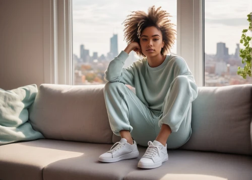 pjs,pajamas,adidas,sweatpant,tracksuit,cozy,sweatpants,puma,menswear for women,girl in bed,pantsuit,comfortable,windowsill,window sill,linen,ny,relaxed young girl,female model,pj,meditating,Illustration,Paper based,Paper Based 27