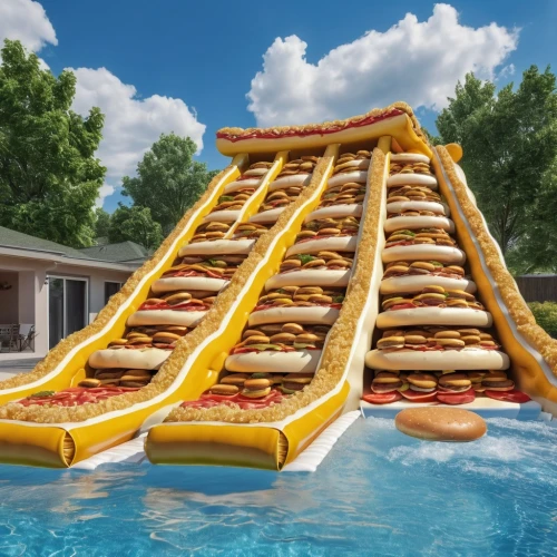 inflatable pool,white water inflatables,shrimp slide,summer floatation,dug-out pool,used lane floats,inflatable,water park,bouncy castle,raft,inflatable ring,slide down,slide sandal,bounce house,inflatable mattress,slide,waterbed,life saving swimming tube,slides,outdoor pool,Photography,General,Realistic
