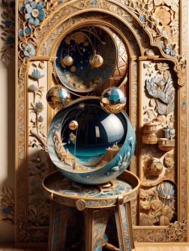 china cabinet,decorative frame,wood mirror,astronomical clock,frame ornaments,decorative art,art nouveau frame,vintage lantern,orrery,dressing table,longcase clock,vintage ornament,armoire,antiques,mirror frame,chinese screen,grandfather clock,antique furniture,antique style,ornate pocket watch
