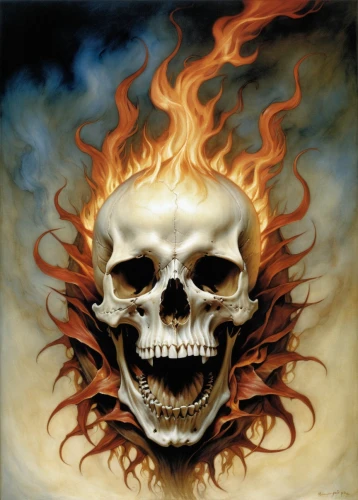 fire logo,fire devil,scull,conflagration,flame of fire,the conflagration,skull bones,flammable,lake of fire,death's-head,hot metal,burning earth,death's head,panhead,dance of death,combustion,flame spirit,pillar of fire,inflammable,burnout fire,Illustration,Realistic Fantasy,Realistic Fantasy 14