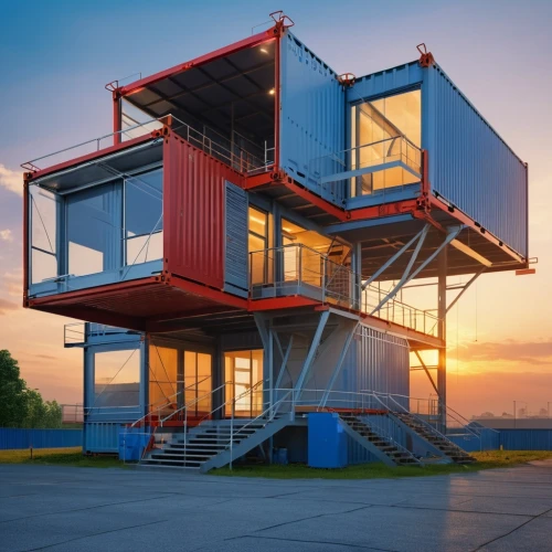 lifeguard tower,shipping containers,cubic house,cube stilt houses,cube house,prefabricated buildings,shipping container,modern architecture,frame house,control tower,stilt house,metal cladding,observation tower,dunes house,stilt houses,modern house,the observation deck,beachhouse,lookout tower,fire tower,Photography,General,Realistic