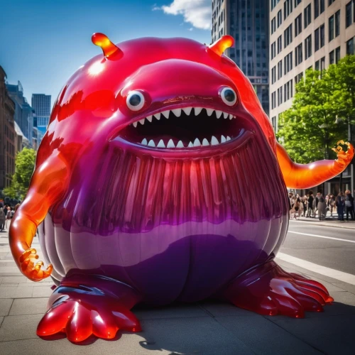 krill,rubber dinosaur,extinction rebellion,anglerfish,inflatable,piranha,cuthulu,yo-kai,inflated,captive balloon,giant schirmling,giant fish,polyp,parasite,animal balloons,sea devil,american lobster,crustacean,firebrat,balloon hot air,Photography,General,Realistic