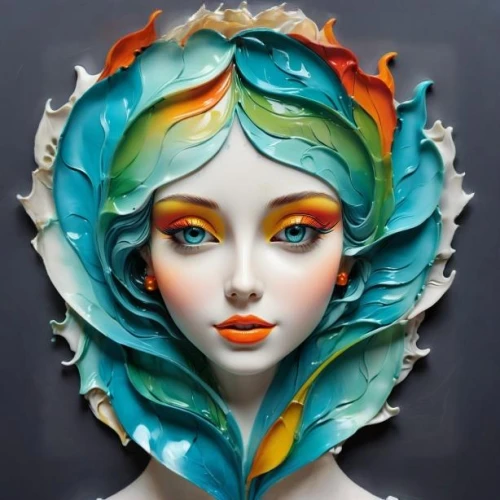 bodypainting,glass painting,body painting,fantasy portrait,fantasy art,fractals art,girl in a wreath,virgo,flora,porcelain rose,boho art,decorative figure,art nouveau,art deco woman,faery,medusa,bodypaint,world digital painting,watercolor women accessory,flower art