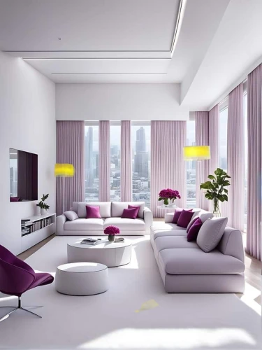 apartment lounge,modern living room,modern room,contemporary decor,livingroom,modern decor,interior modern design,great room,living room,interior decoration,penthouse apartment,interior design,sitting room,family room,interior decor,luxury home interior,chaise lounge,the purple-and-white,home interior,purple and pink