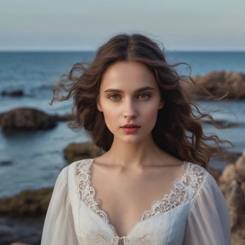 pale,malibu,romantic look,romantic portrait,enchanting,elegant,by the sea,white beauty,girl in white dress,porcelain doll,young woman,model beauty,the sea maid,girl on the dune,mystical portrait of a girl,portrait of a girl,white lady,angelic,paloma,beautiful woman,Photography,General,Natural