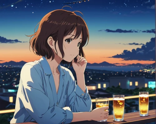 glasses of beer,shosenkyo drunk,euphonium,izakaya,yui hirasawa k-on,drinking,asahi,japan's three great night views,beer,romantic night,violet evergarden,miku maekawa,beers,summer evening,clear night,two glasses,have a drink,drinking glass,drinking glass summer,i love beer,Photography,Artistic Photography,Artistic Photography 03