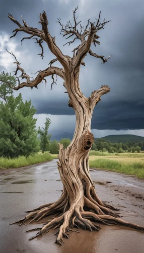 tree and roots,isolated tree,nature's wrath,damaged tree,gnarled,fallen tree,broken tree,uprooted,dead tree,the roots of trees,branch swirl,rooted,upward tree position,fallen trees on the,strange tree,celtic tree,old gnarled oak,tree root,driftwood,dry branch,Photography,General,Realistic