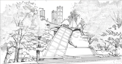 ski jump,ski jumping,chinese architecture,archidaily,japanese architecture,halfpipe,concept art,asian architecture,disney hall,embankment,school design,kirrarchitecture,urban design,disney concert hall,futuristic architecture,skatepark,arq,white temple,architect plan,concrete plant,Design Sketch,Design Sketch,Hand-drawn Line Art