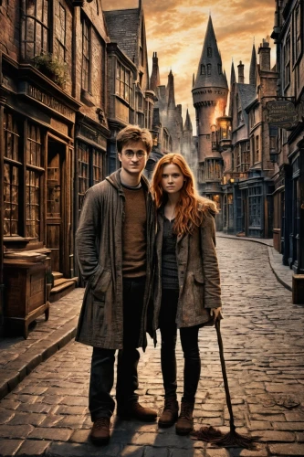 broomstick,hogwarts,vintage boy and girl,little boy and girl,potter,harry potter,photoshop manipulation,wand,couple goal,wizards,boy and girl,ginger family,photo manipulation,photoshop school,lindos,fairytale characters,digital compositing,magical adventure,dwarf ooo,fairy tale,Photography,General,Fantasy