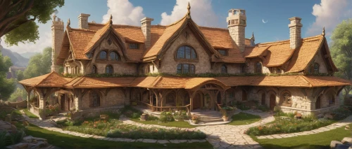 knight village,fairy tale castle,witch's house,dandelion hall,house in the forest,country estate,medieval architecture,beautiful home,ancient house,fairytale castle,knight house,fairy village,country house,country cottage,hobbiton,mountain settlement,cottage,traditional house,home landscape,little house,Photography,General,Natural