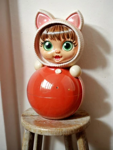 vintage ornament,vintage doll,doll cat,kokeshi doll,kewpie doll,wooden doll,collectible doll,dollhouse accessory,rubber doll,russian doll,matryoshka doll,japanese doll,vintage cat,lucky cat,vintage toys,handmade doll,tumbling doll,kokeshi,artist doll,clay doll