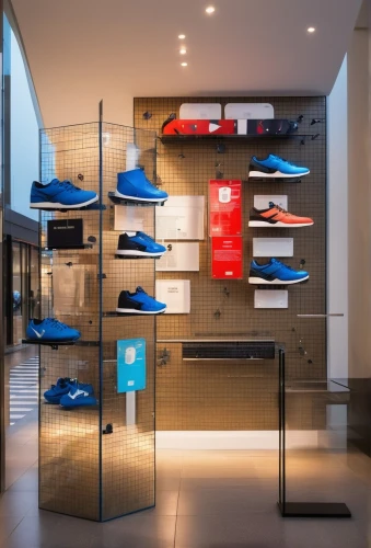 shoe store,shoe cabinet,walk-in closet,product display,retail,sports wall,shelves,shelving,showroom,laundry shop,store front,display window,outlet store,storefront,store,display case,decathlon,shoe organizer,showcase,store window,Photography,General,Realistic