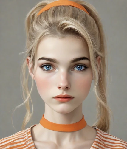 realdoll,doll's facial features,clementine,female doll,vintage doll,fashion doll,artist doll,orange,natural cosmetic,girl portrait,fashion dolls,orange color,doll paola reina,girl doll,model doll,painter doll,portrait of a girl,blond girl,doll's head,blonde girl,Digital Art,Poster