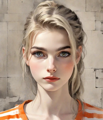 girl portrait,portrait of a girl,clementine,portrait background,girl drawing,digital painting,young woman,mystical portrait of a girl,blond girl,blonde girl,illustrator,world digital painting,vector girl,fantasy portrait,blonde woman,elsa,angelica,piper,the girl's face,girl in a long,Digital Art,Watercolor