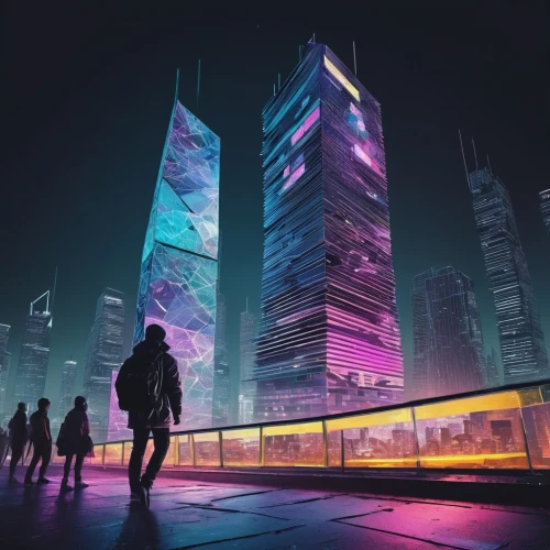 futuristic landscape,shanghai,futuristic,cyberpunk,futuristic architecture,the skyscraper,dystopian,skyscraper,cityscape,glass building,sky space concept,electric tower,hong kong,skyscrapers,fantasy city,skycraper,dystopia,city at night,taipei 101,wuhan''s virus,Conceptual Art,Graffiti Art,Graffiti Art 02