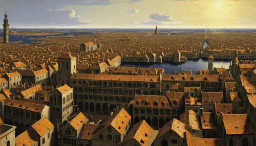 city of münster,bamberg,muenster,hanseatic city,nuremberg,dresden,delft,lübeck,bremen,luneburg,braunschweig,regensburg,gdańsk,erfurt,city of wels,magdeburg,tübingen,landsberg,cologne panorama,augsburg,Art,Classical Oil Painting,Classical Oil Painting 07