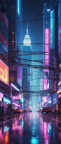 tokyo city,shinjuku,tokyo,taipei,cyberpunk,cityscape,urban,colorful city,shanghai,metropolis,kowloon,city corner,hong kong,evening city,vapor,neon arrows,city at night,futuristic landscape,shibuya,fantasy city,Illustration,Retro,Retro 18