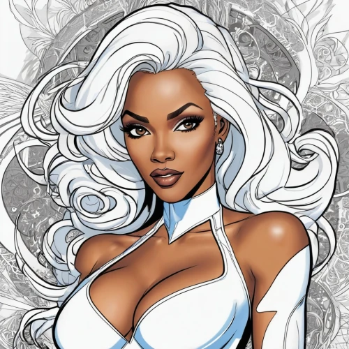 white magnolia,magnolia,white rose snow queen,background ivy,tiana,blanche,femme fatale,coloring outline,fantasy woman,angel line art,rosa ' amber cover,ice queen,white lady,coco blanco,vector illustration,digital illustration,maria bayo,xmen,fantasy portrait,comic character,Illustration,Black and White,Black and White 05
