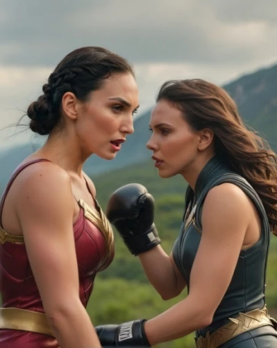 wonder woman city,strong women,wonderwoman,wonder woman,strong woman,woman power,woman strong,civil war,girlfriends,gladiators,fist bump,girl power,muscle woman,hard woman,mother and daughter,brie,boxing gloves,female warrior,fight,super woman