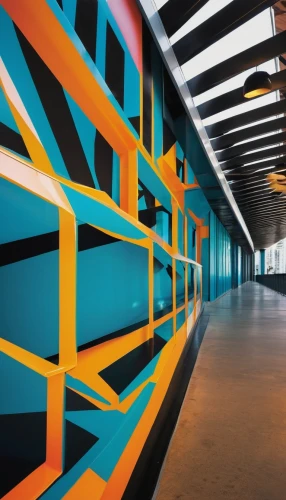 painted block wall,corridor,hallway space,hallway,color wall,underpass,wall paint,painted wall,teal and orange,multi storey car park,mural,search interior solutions,arnold maersk,school design,wall painting,train station passage,wall panel,wall tunnel,futuristic art museum,roller shutter,Conceptual Art,Oil color,Oil Color 15