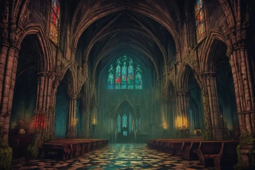 haunted cathedral,cathedral,gothic church,sanctuary,hall of the fallen,blood church,gothic architecture,nidaros cathedral,the cathedral,church painting,notre dame,duomo,aisle,black church,basilica,empty interior,holy place,the black church,world digital painting,altar,Unique,Pixel,Pixel 04