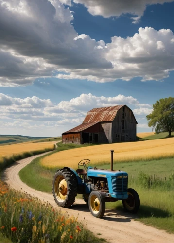 farm tractor,tractor,farm landscape,rural landscape,old tractor,farm background,agricultural machinery,rural style,rural,country side,country road,country-side,countryside,country,country style,farmstead,farmland,farming,agriculture,agricultural engineering,Photography,Documentary Photography,Documentary Photography 07