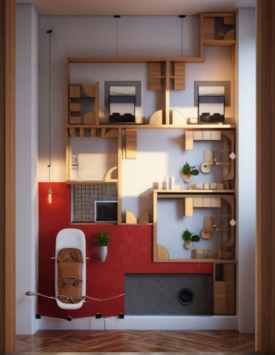 wooden mockup,apartment,3d render,kitchen interior,pantry,an apartment,kitchen design,wooden shelf,cinema 4d,cupboard,shared apartment,home interior,kitchenette,3d mockup,smart home,modern kitchen interior,3d rendering,miniature house,danbo,render,Photography,General,Realistic