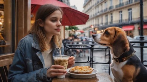 parisian coffee,basset fauve de bretagne,paris cafe,dog cafe,girl with dog,basset bleu de gascogne,french food,basset artésien normand,apéritif,french digital background,paris,woman at cafe,vizla,french coffee,bonjour bongu,café au lait,cortado,étouffée,street cafe,basset hound,Photography,General,Natural