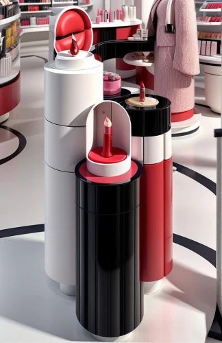 cosmetics counter,women's cosmetics,cosmetic products,cosmetics,pills dispenser,lipsticks,vacuum flask,blood collection tube,retro diner,kitchen shop,oil cosmetic,gas-station,perfumes,kitchenware,vacuum coffee maker,e-gas station,beauty products,wine bottle range,baking equipments,product display