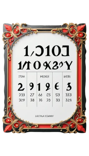 mexican calendar,advent calendar printable,counting frame,wall calendar,house numbering,binary numbers,new year clock,numerology,numeric keypad,digital clock,case numbers,key counter,number field,numbers,address sign,valentine calendar,day of the dead alphabet,table cards,gold foil art deco frame,coordinates,Illustration,Retro,Retro 23