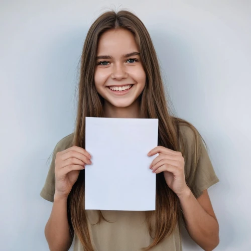 girl on a white background,girl drawing,girl with speech bubble,girl holding a sign,a girl's smile,thank you card,paper background,children's paper,holding ipad,digital vaccination record,thank you note,portrait background,envelopes,white paper,open envelope,children drawing,colored pencil background,girl portrait,correspondence courses,linen paper,Photography,General,Realistic