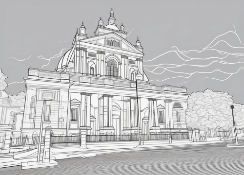 minor basilica,city church,line drawing,the lviv opera house,st pauls,evangelical cathedral,saint isaac's cathedral,church of christ,cathedral,basilica,baroque building,3d rendering,philharmonic hall,berlin cathedral,the basilica,saintpetersburg,st petersburg,saint petersburg,saint george's hall,the cathedral,Design Sketch,Design Sketch,Outline