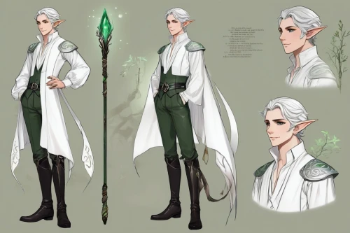 male elf,male character,elven,the son of lilium persicum,white rose snow queen,male nurse,water-the sword lily,biologist,concept art,theoretician physician,konstantin bow,main character,costume design,apothecary,alaunt,scallion,ship doctor,elven flower,newt,physician,Unique,Design,Character Design