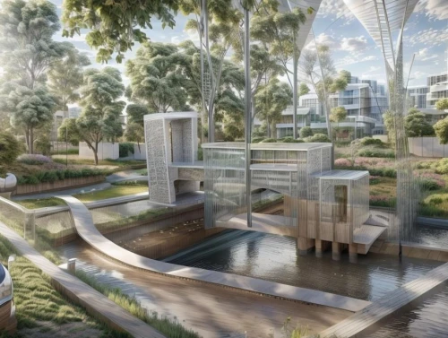 garden design sydney,landscape design sydney,landscape designers sydney,barangaroo,parramatta,water feature,eco-construction,eco hotel,cube stilt houses,futuristic architecture,urban park,royal botanic garden,urban design,artificial islands,artificial island,water plant,autostadt wolfsburg,futuristic art museum,nature garden,3d rendering