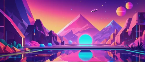 futuristic landscape,panoramical,alien world,alien planet,backgrounds,space port,virtual landscape,ice planet,fantasy landscape,art background,low poly,cartoon video game background,retro background,3d fantasy,art deco background,fantasy city,vast,low-poly,scifi,space,Unique,Pixel,Pixel 05