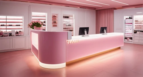 cosmetics counter,beauty room,women's cosmetics,cosmetic products,soap shop,kitchen shop,candy bar,ice cream shop,pink ice cream,gold bar shop,pantry,cosmetics,clove pink,brandy shop,pink macaroons,vitrine,ice cream bar,perfumes,pharmacy,cake shop,Photography,General,Realistic