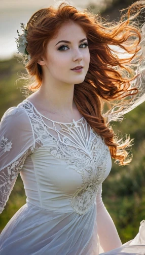 celtic woman,redheads,bridal clothing,wedding dresses,celtic queen,redheaded,see-through clothing,red-haired,bridal dress,redhead doll,girl in white dress,wedding dress,maureen o'hara - female,redhair,bodice,girl in a long dress,white winter dress,ginger rodgers,wedding gown,hoopskirt,Illustration,Retro,Retro 13