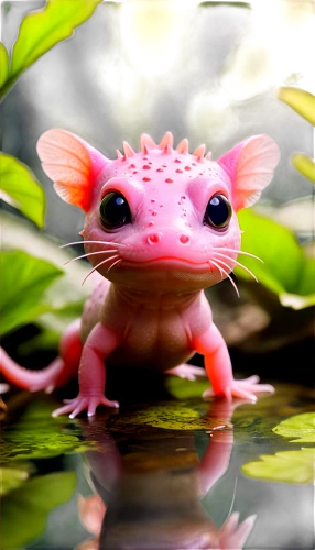 axolotl,salamander,kawaii frog,water frog,pond frog,woodland salamander,spring salamander,wonder gecko,malagasy taggecko,mole salamander,gecko,frog background,amphibian,aye-aye,little crocodile,kobold,kawaii frogs,coral finger frog,lungless salamander,color rat,Illustration,American Style,American Style 13