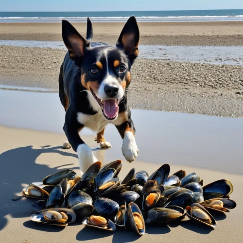 mussels,balanced pebbles,australian kelpie,beachcombing,beach dog,cardigan welsh corgi,welsh cardigan corgi,australian collie,mussel,kelpie,entlebucher mountain dog,beach toy,welsh corgi cardigan,basset artésien normand,welsh corgi pembroke,pembroke welsh corgi,greater swiss mountain dog,the pembroke welsh corgi,shells,beach defence,Photography,General,Realistic