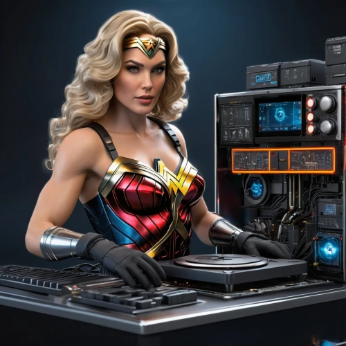 disc jockey,disk jockey,dj equipament,switchboard operator,blackmagic design,mixing engineer,wonder woman city,synclavier,audio engineer,dj,cdj,women in technology,telephone operator,cdj2000,ghetto blaster,sound desk,dj party,girl at the computer,radio set,cash register,Photography,General,Sci-Fi