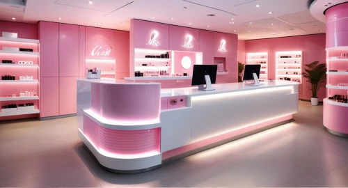 cosmetics counter,women's cosmetics,beauty room,jewelry store,cosmetics,cosmetic products,soap shop,candy shop,cake shop,candy store,shoe store,ice cream shop,beauty salon,pastry shop,paris shops,pink macaroons,perfumes,brandy shop,boutique,candy bar,Photography,General,Realistic