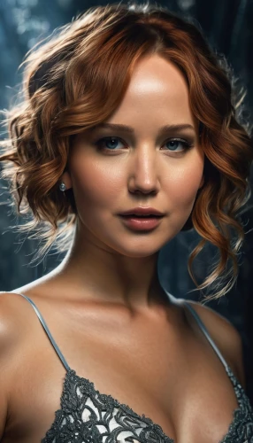 celtic woman,jennifer lawrence - female,katniss,digital compositing,image manipulation,artificial hair integrations,photoshop manipulation,portrait background,visual effect lighting,maci,greer the angel,female hollywood actress,image editing,pixie-bob,hollywood actress,celtic queen,spiral background,sarah walker,fantasy woman,horoscope libra,Photography,General,Fantasy